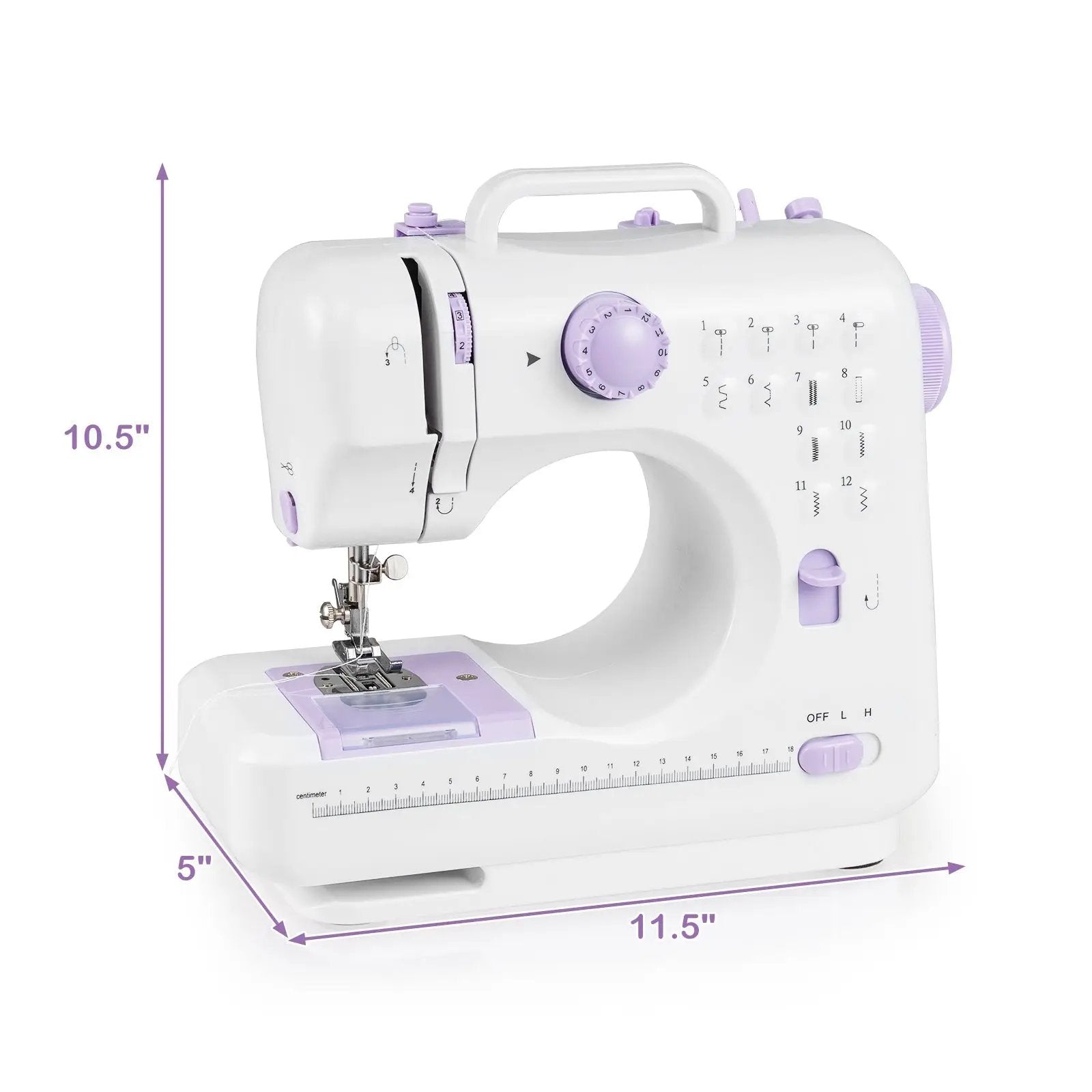 Sewing Machine for Beginners Mini Sewing Machine with 12 Built-in Stitches by DirectDeals