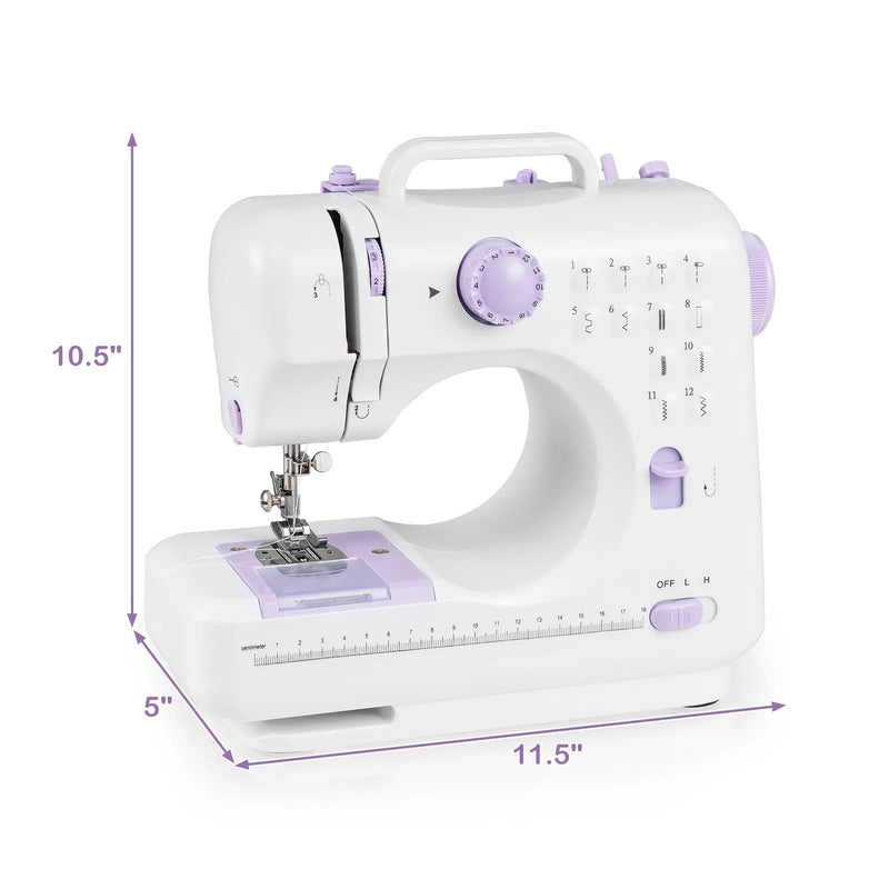 Sewing Machine for Beginners Mini Sewing Machine with 12 Built-in Stitches by DirectDeals