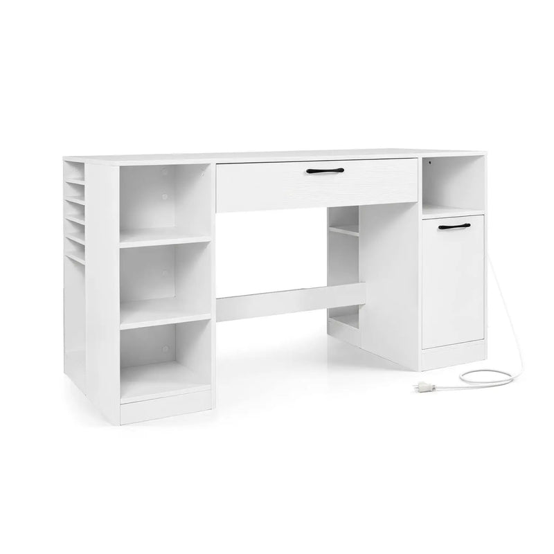 Sewing Table with Power Outlets and Storage Drawers by DirectDeals