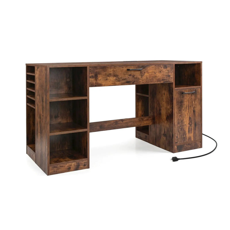 Sewing Table with Power Outlets and Storage Drawers by DirectDeals