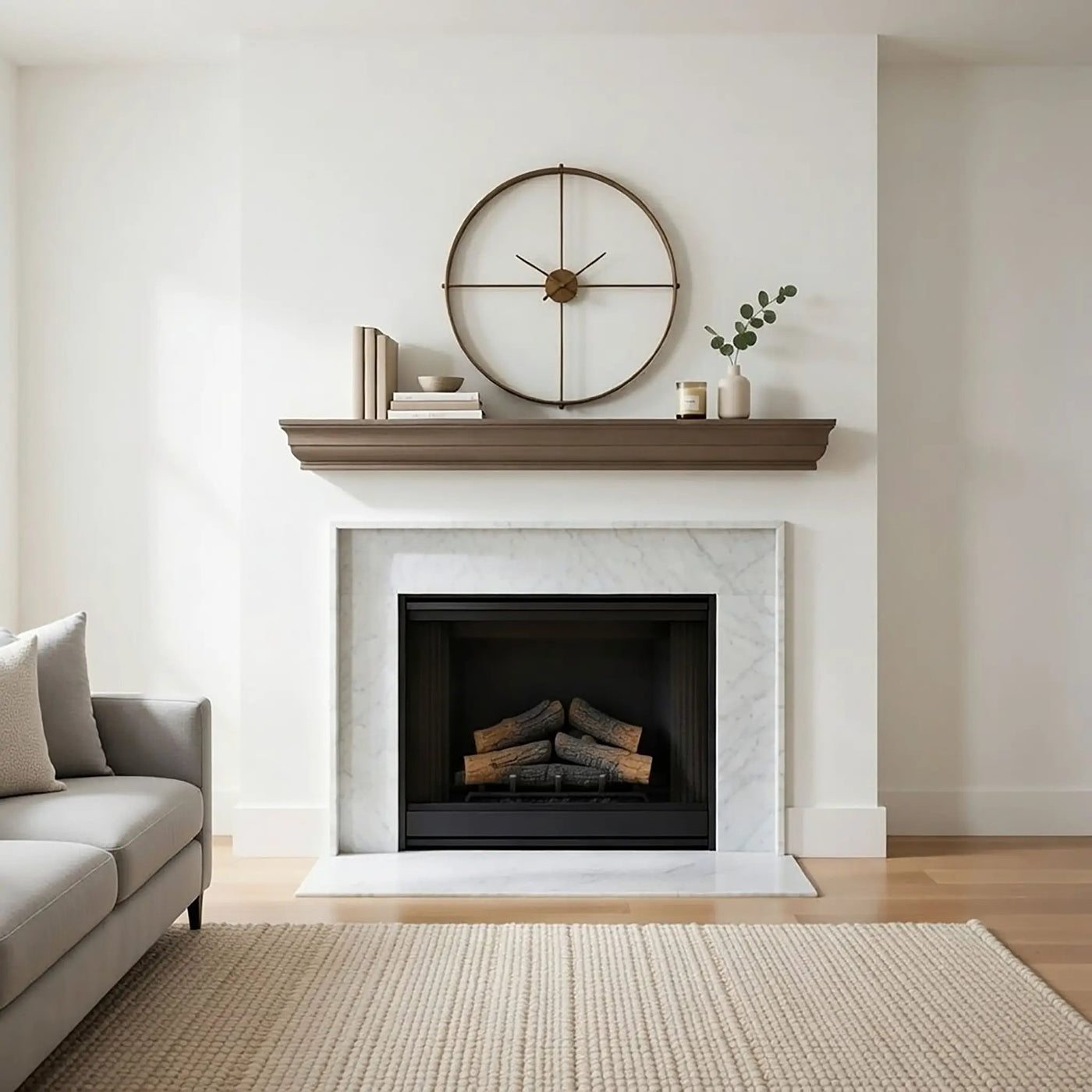 Shaker Fireplace Mantel Shelf – Real Wood by Dogberrycollections