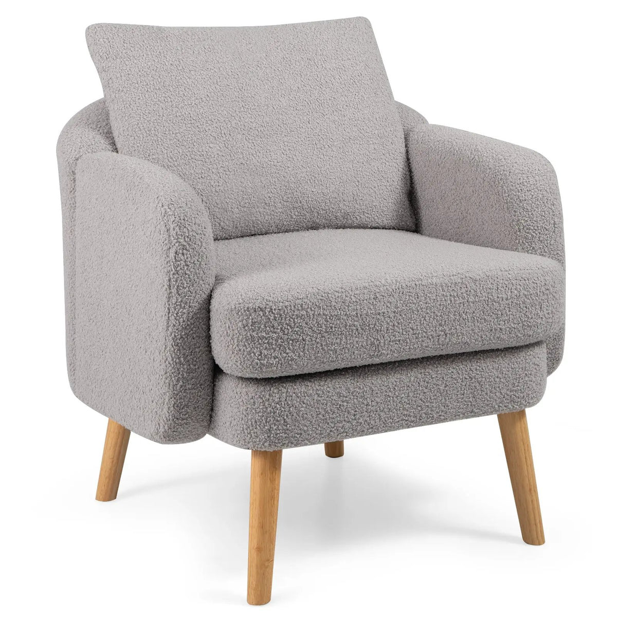 Sherpa Accent Chair Modern Living Room Chair with Seat Cushion by DirectDeals