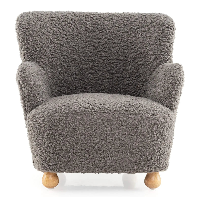 Sherpa Kids Sofa Comfy Toddler Armchair with Solid Rubber Wood Legs by DirectDeals
