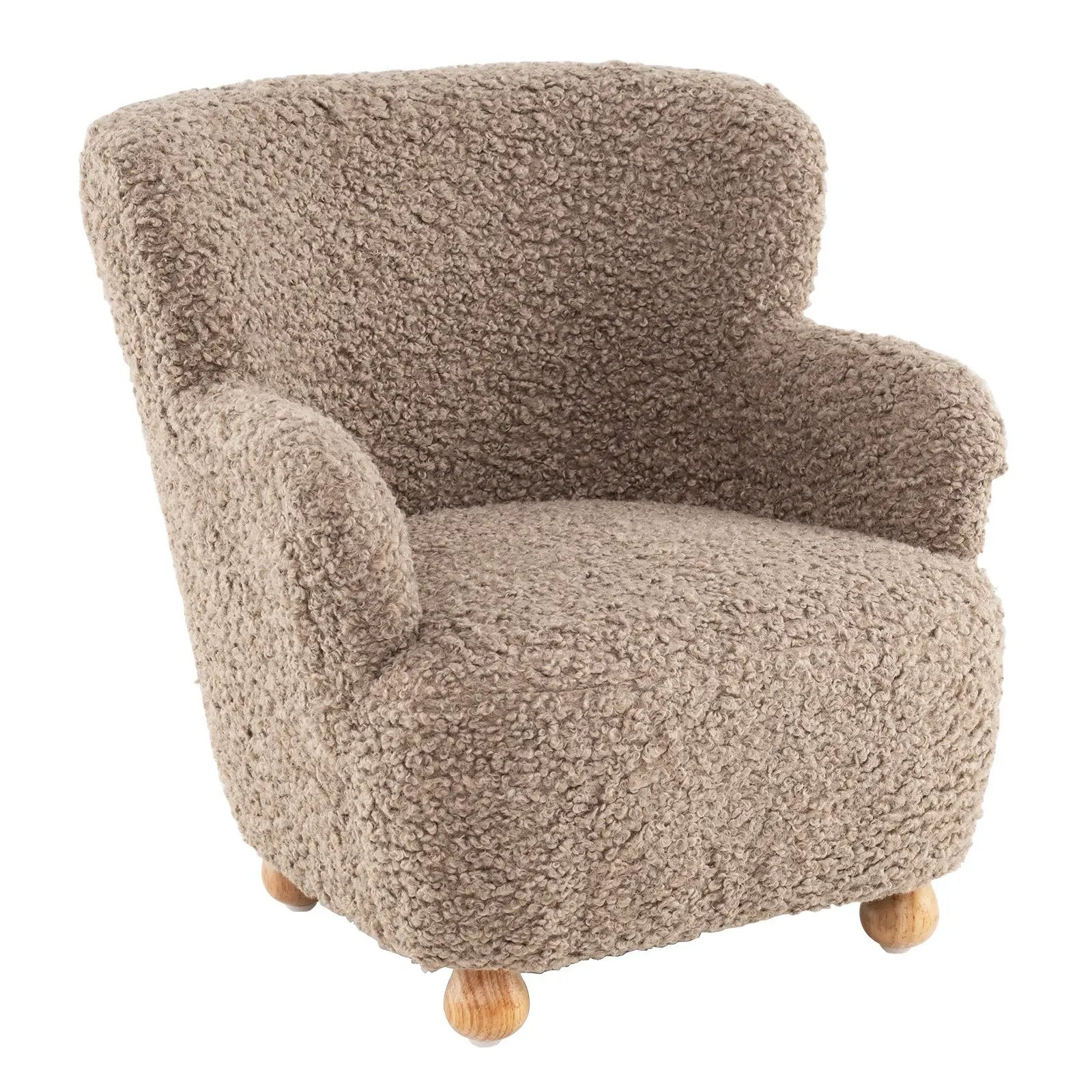 Sherpa Kids Sofa Comfy Toddler Armchair with Solid Rubber Wood Legs by DirectDeals