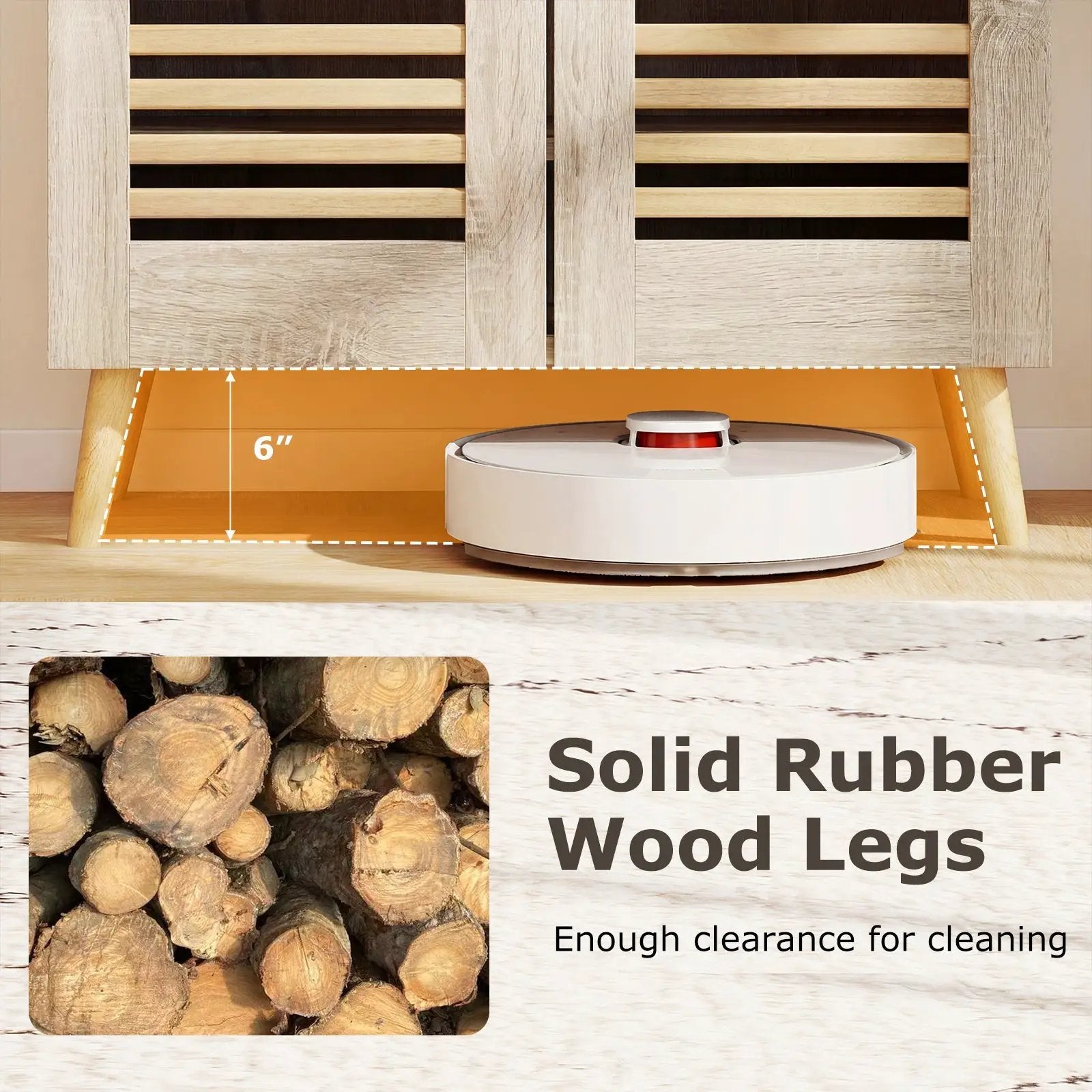 Shoe Cabinet with Louvered Doors and Removable Shelves by DirectDeals