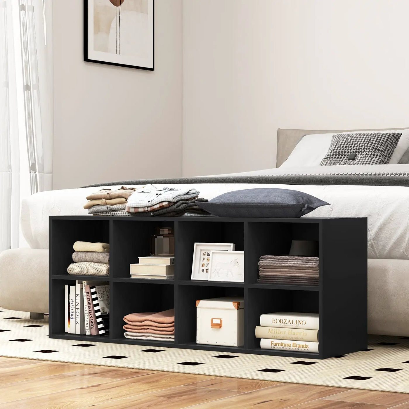 8 Cubbies Shoe Organizer with 500 LBS Weight Capacity by DirectDeals
