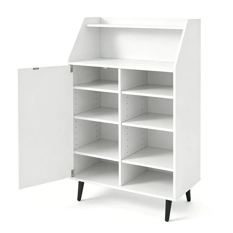 Shoe Storage Cabinet with Adjustable Shelves - White by DirectDeals