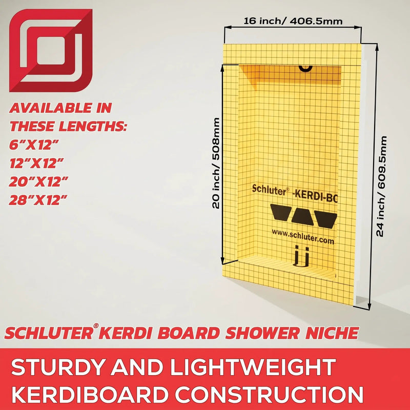 Schluter® Kerdi Board Shower Niche by The Original Granite Bracket