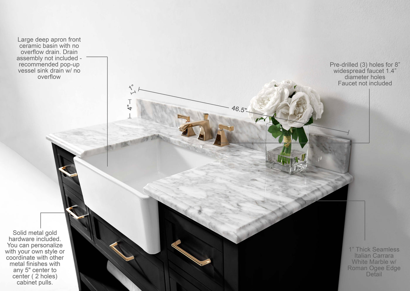Hayley 48" Bath Vanity Set by Ancerre Designs