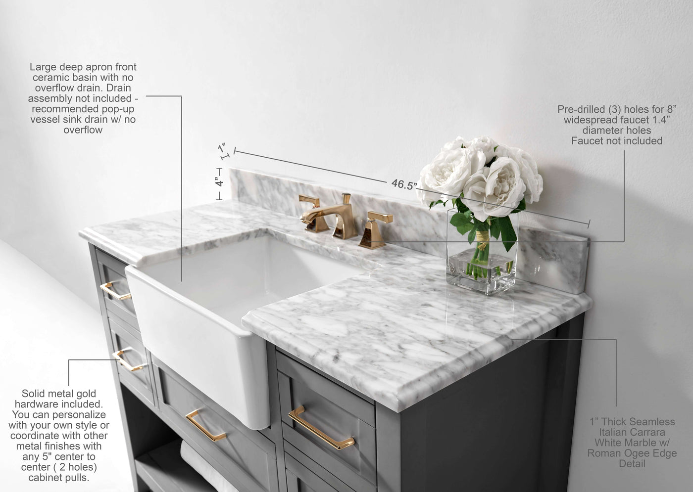 Hayley 48" Bath Vanity Set by Ancerre Designs