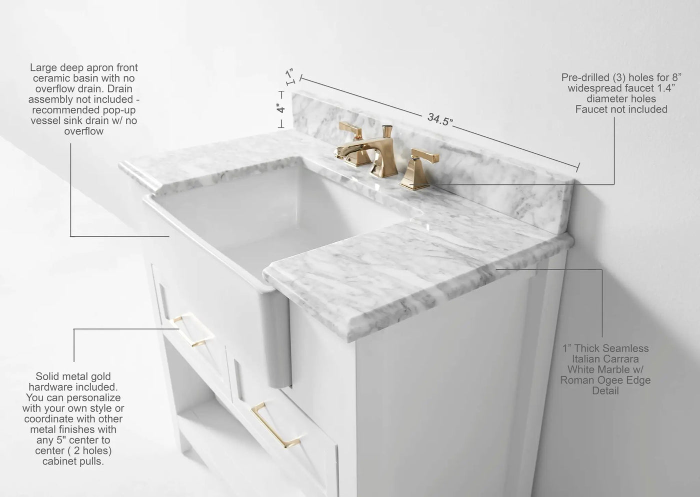 Hayley 36" Bath Vanity Set by Ancerre Designs