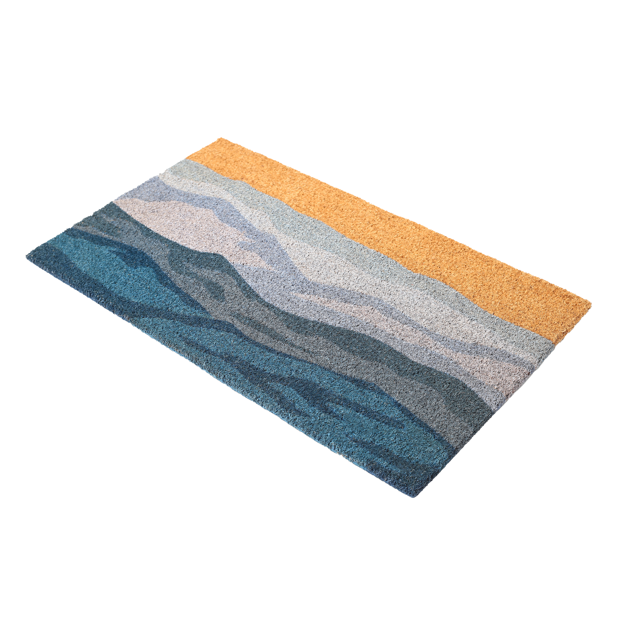 Shades of Sea - Blue Coir Doormat by Fab Habitat