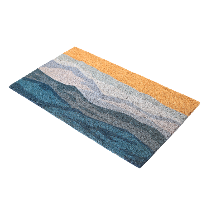 Shades of Sea - Blue Coir Doormat by Fab Habitat