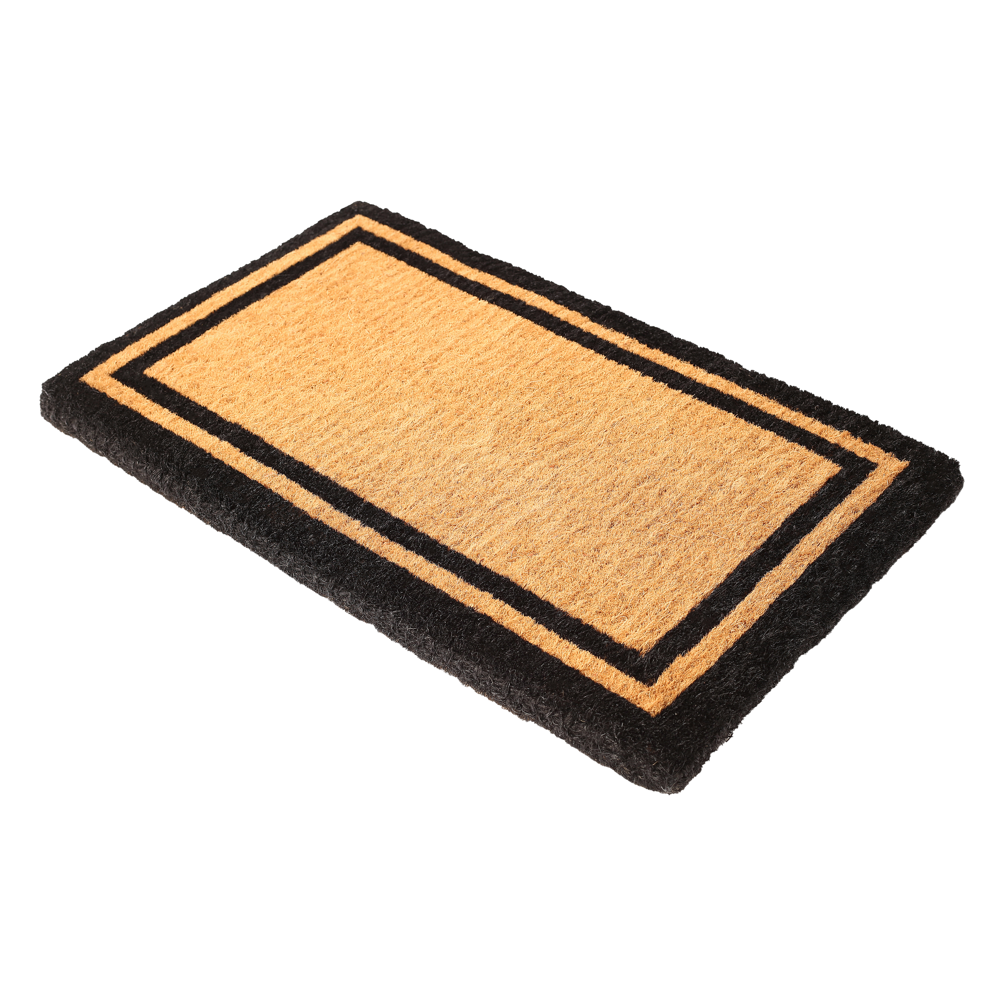 Double Black Border Coir Doormat by Fab Habitat