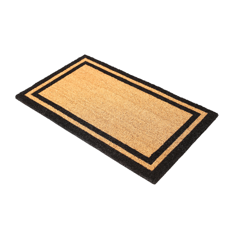 Double Black Border Coir Doormat by Fab Habitat