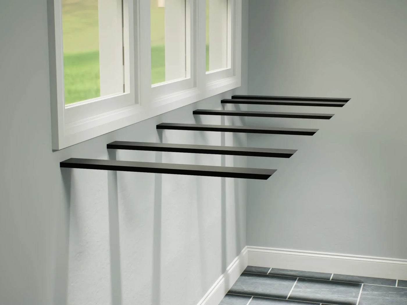 The Original™ Side Wall Free Hanging Shelf Bracket in Industrial, Aluminum or American Made Steel by The Original Granite Bracket