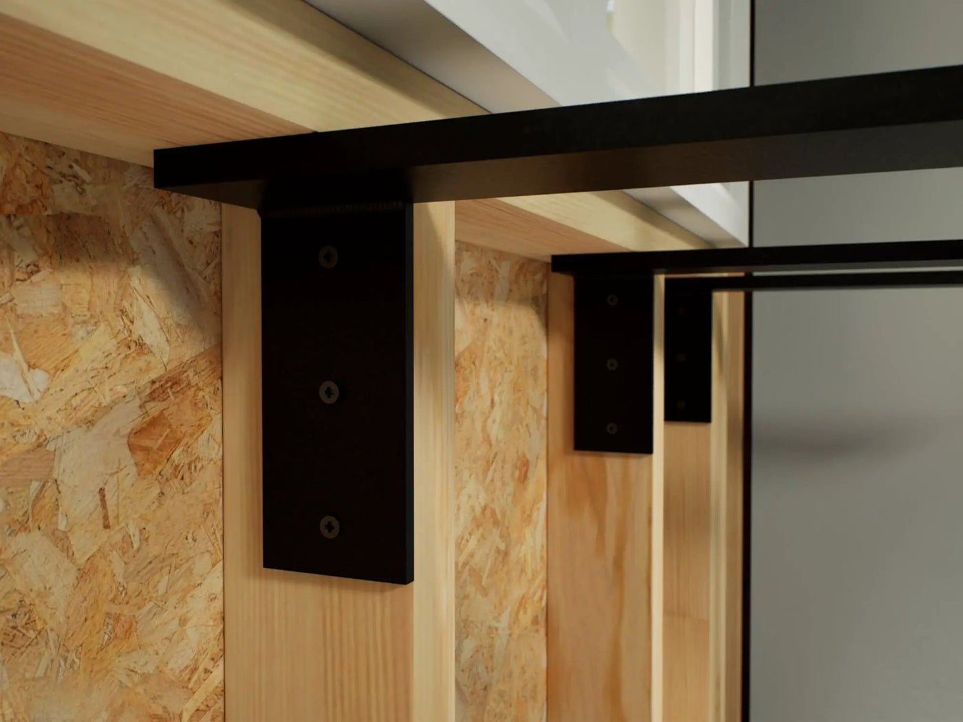 The Original™ Side Wall Free Hanging Shelf Bracket in Industrial, Aluminum or American Made Steel by The Original Granite Bracket