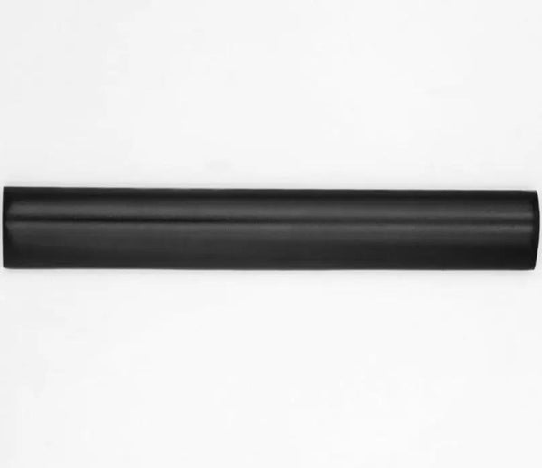Black 1.25x8 Matte Glossy Ceramic Bullnose Tile Trim (10 pack, 0.667 sq ft/case)