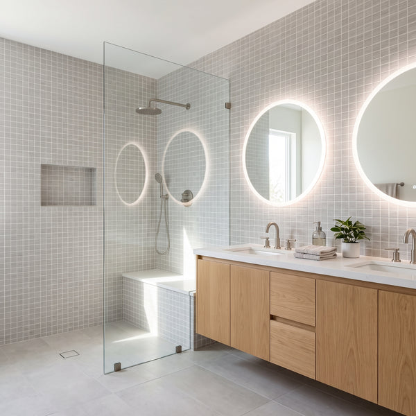 Silver Matte 2x2 Fabric Look Porcelain Mosaics 12x12