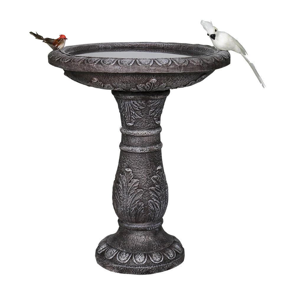 Concrete Leaf Bird Bath Acanthus Carved 24 Inch, photo 6 of 8