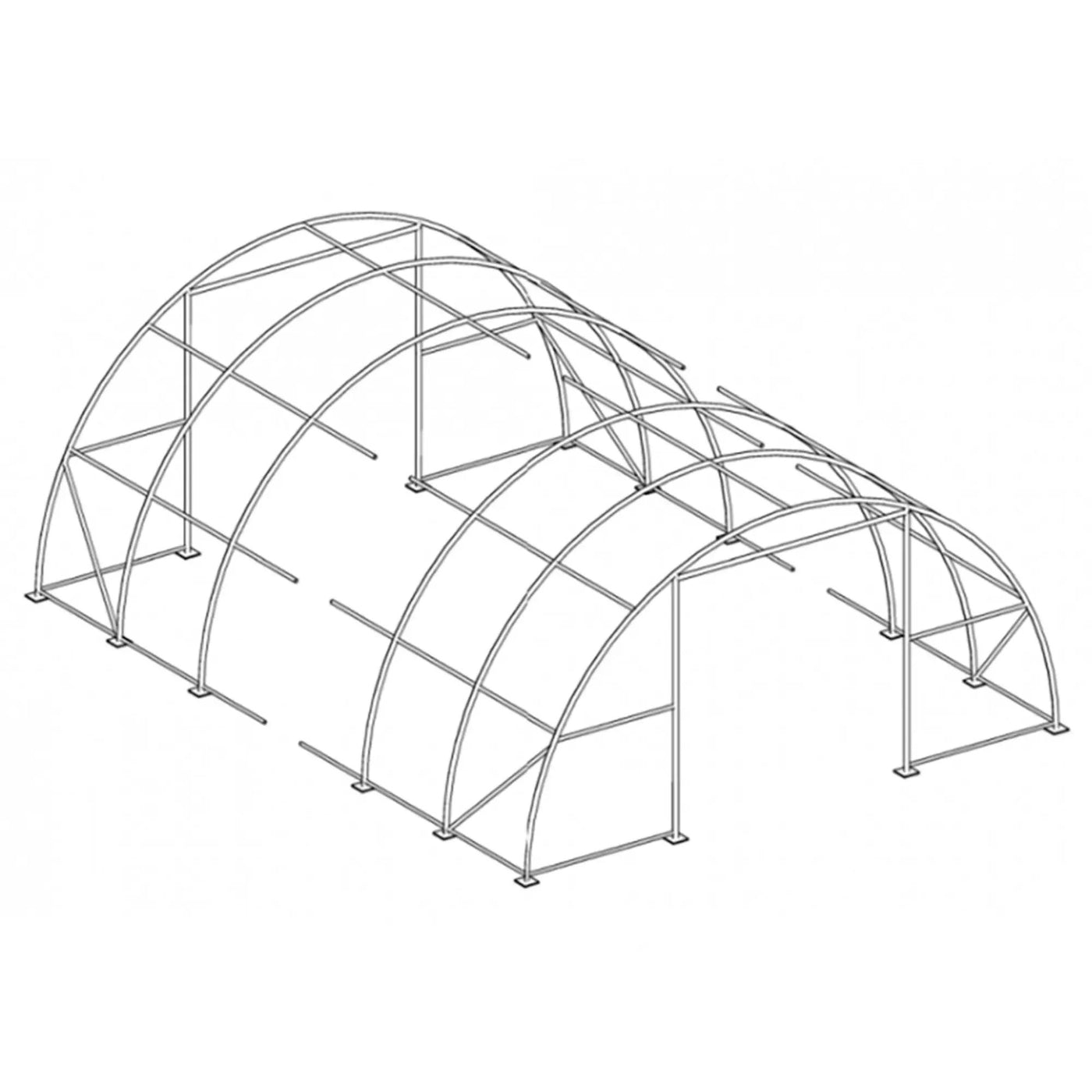 W30'xL65'xH15' Single Truss Arch Storage Shelter by Chery Industrial