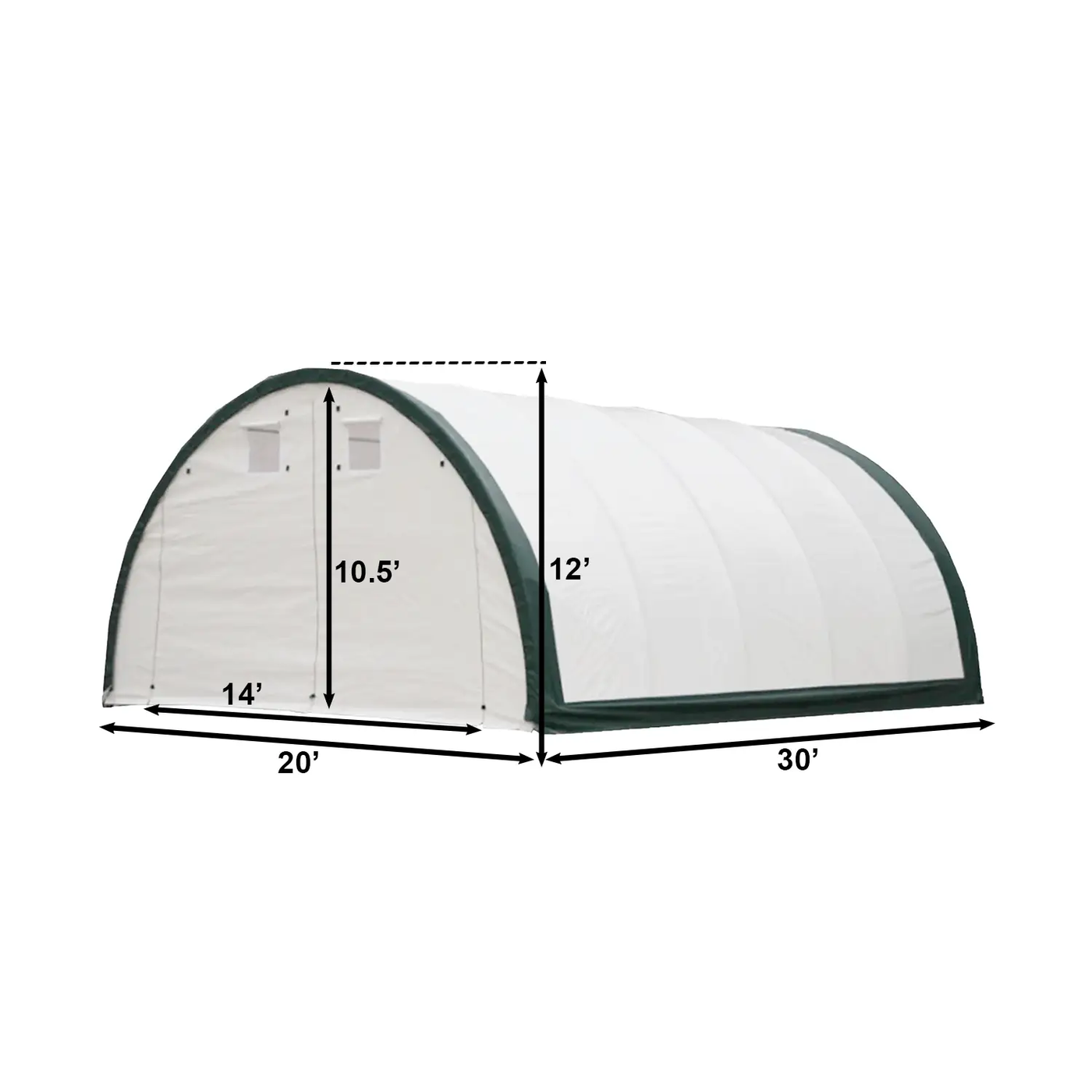W20'xL30'xH12' Single Truss Arch Storage Shelter by Chery Industrial