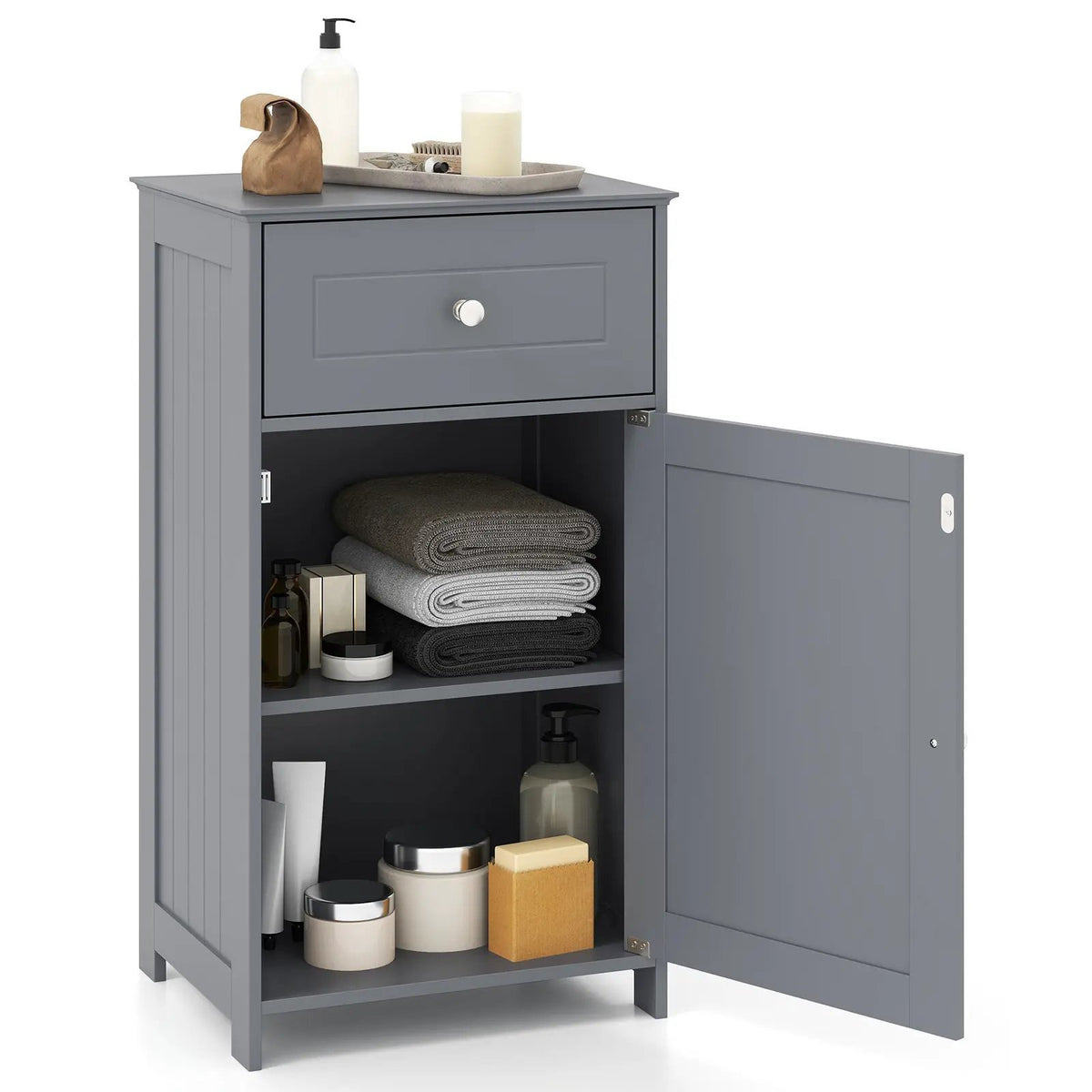 Single Door Bathroom Cabinet with Adjustable Shelf and Drawer by DirectDeals