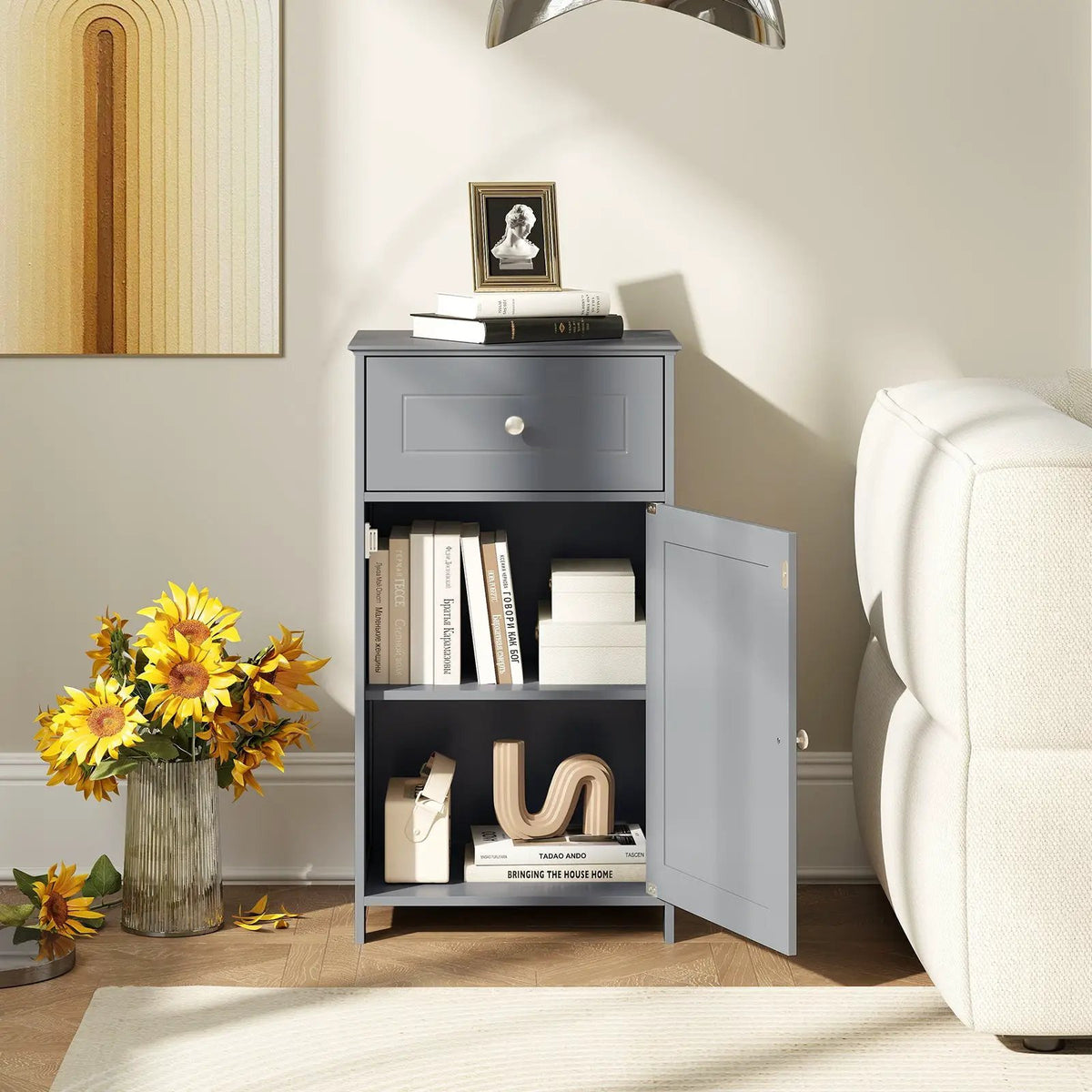 Single Door Bathroom Cabinet with Adjustable Shelf and Drawer by DirectDeals