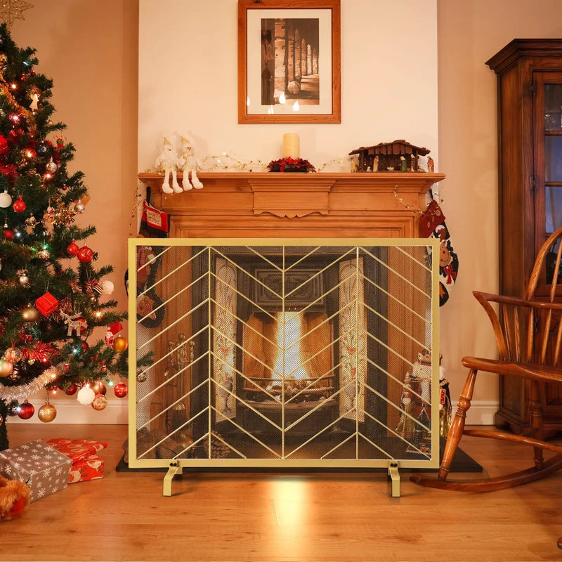 38 x 31 Inch Single Panel Fireplace Screen by DirectDeals