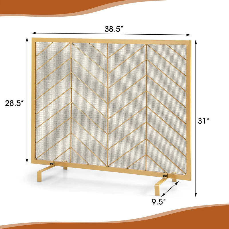 38 x 31 Inch Single Panel Fireplace Screen by DirectDeals