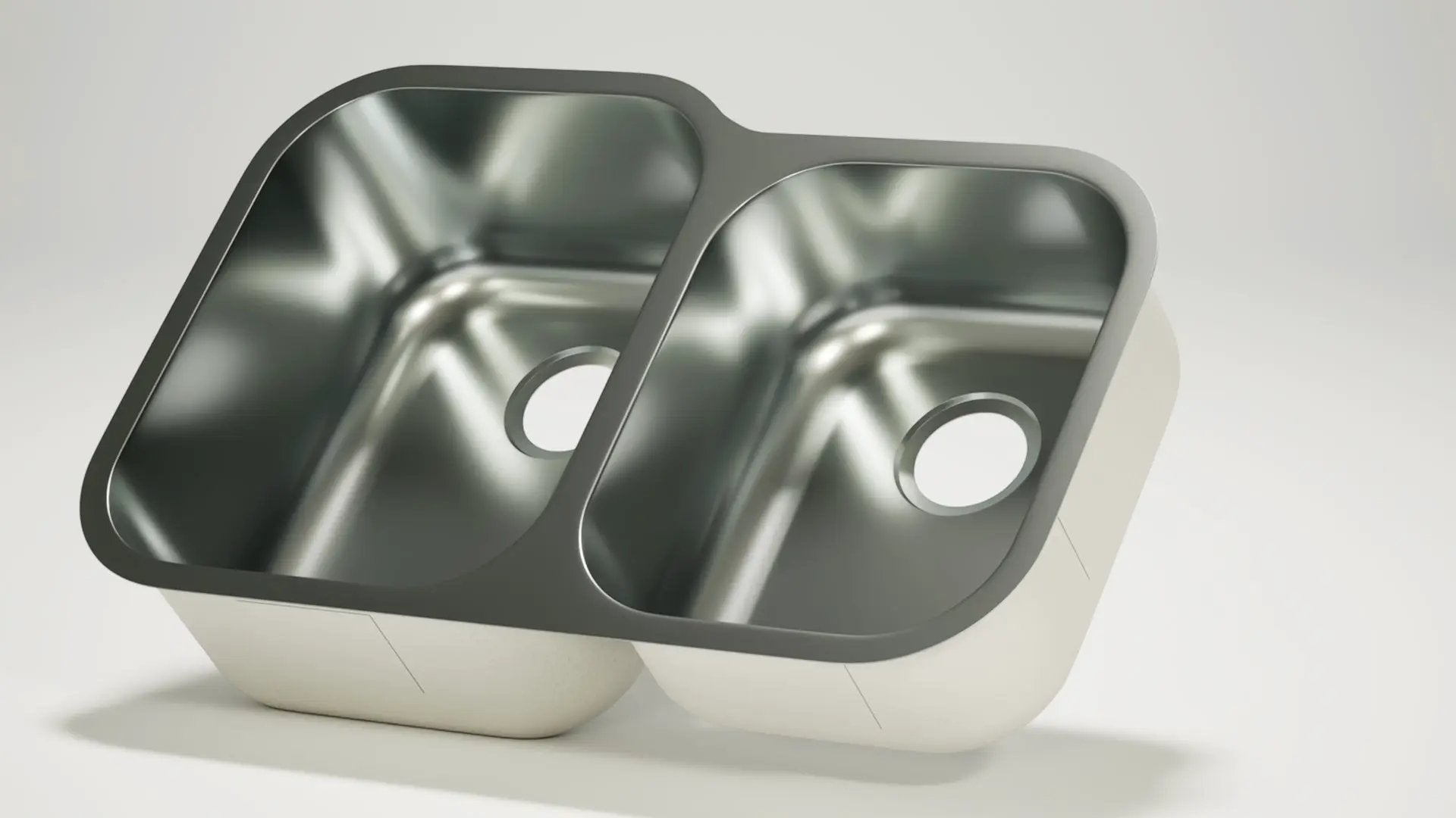 Stainless Steel Sink 60/40 (Double Bowl) by The Original Granite Bracket