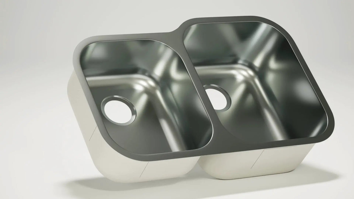 Stainless Steel Sink 40/60 (Double Bowl) by The Original Granite Bracket