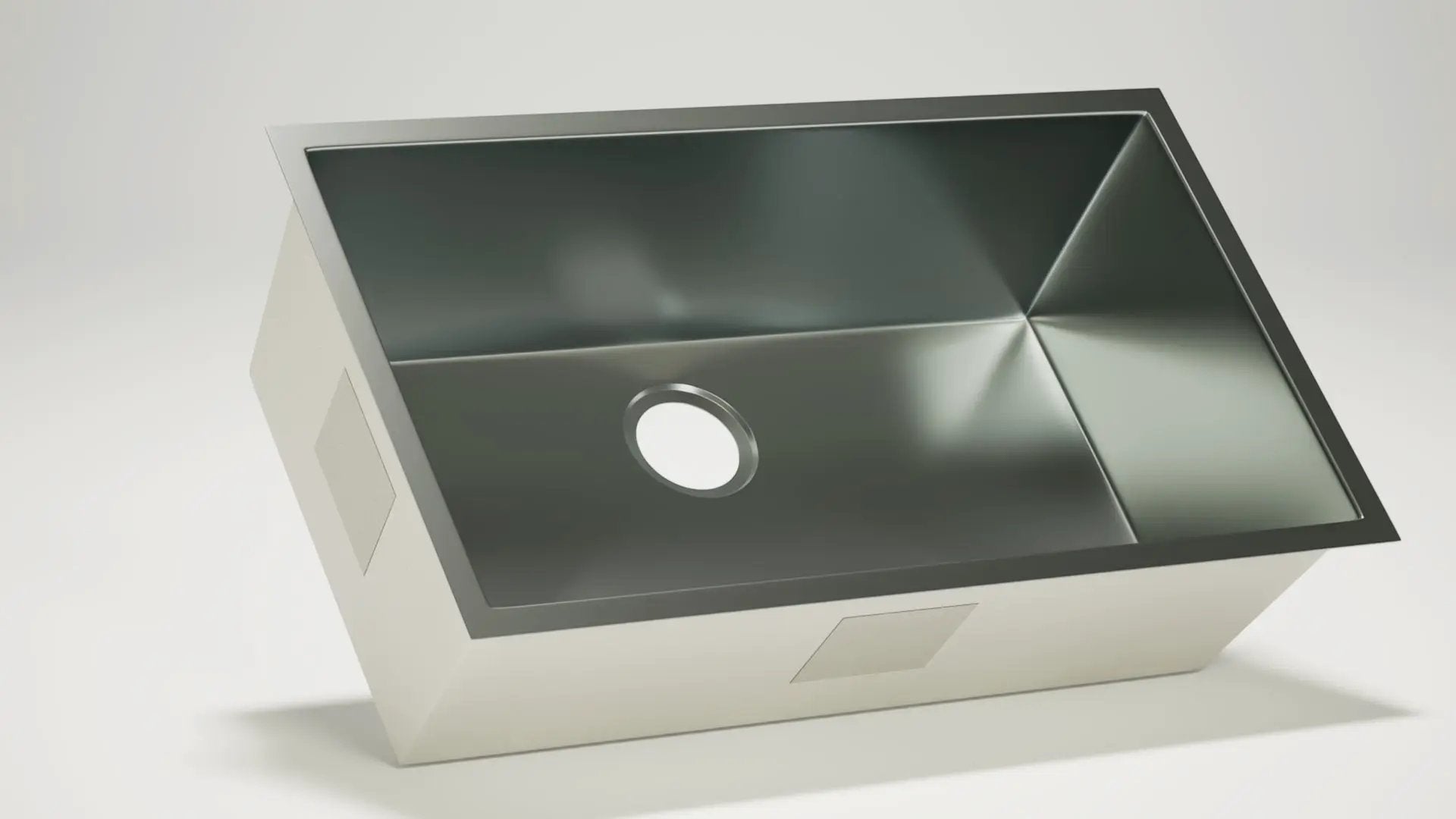 Stainless Steel Square Sink (Single Bowl) by The Original Granite Bracket