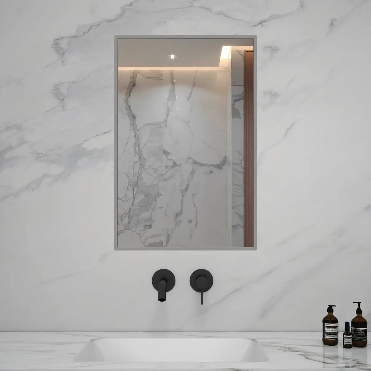 Zeek 24"x36" Backlit LED Rectangular Bathroom Wall Mirror MA2436 by ZEEK