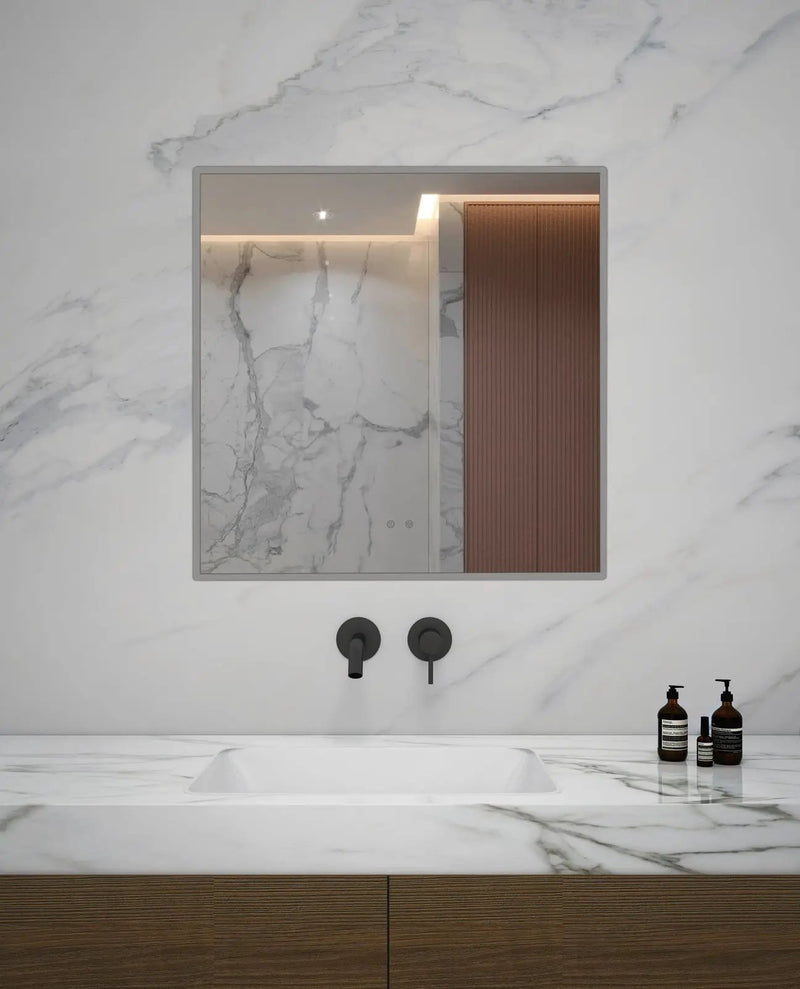 Zeek 36"x36" Backlit LED Square Bathroom Wall Mirror MA3636 by ZEEK