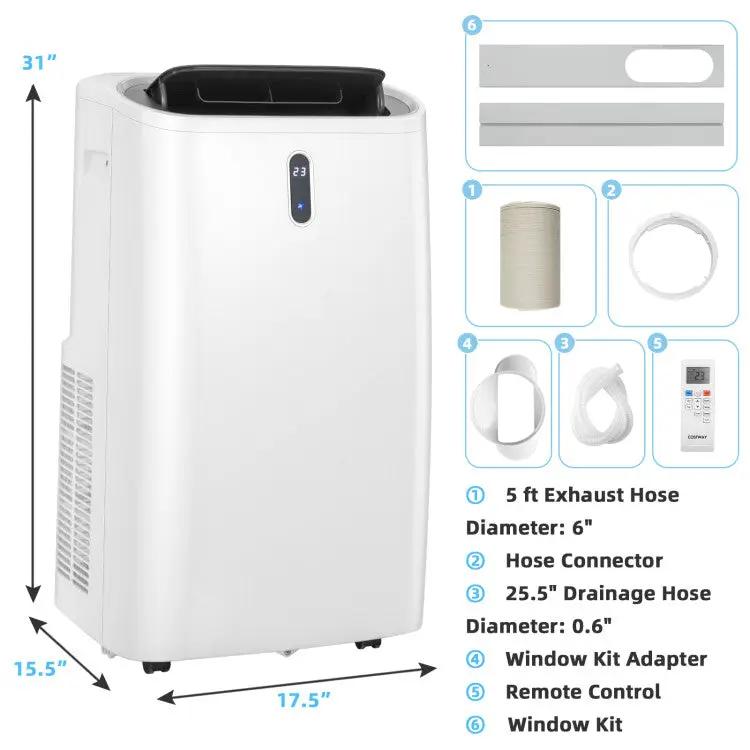 14,000 BTU Smart Portable AC – App & WiFi by DirectDeals