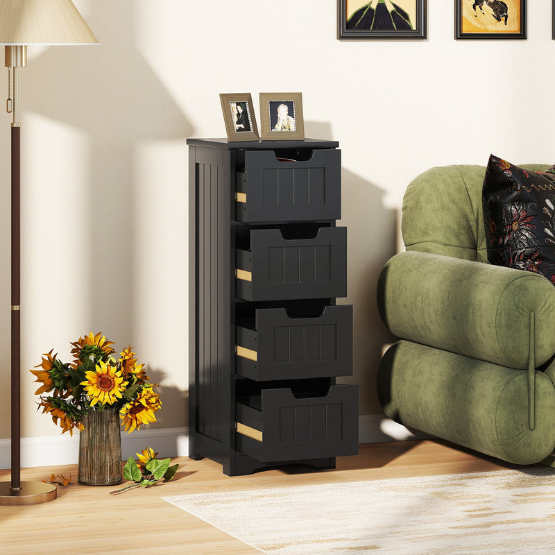 Free-Standing Side Storage Organizer with 4 Drawers by DirectDeals