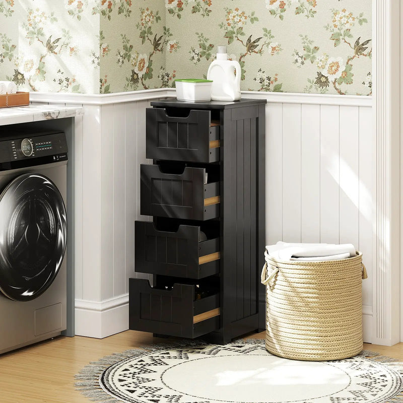 Free-Standing Side Storage Organizer with 4 Drawers by DirectDeals
