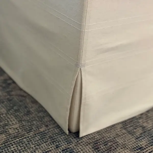 Deluxe Slipcover Upholstered Ottoman by Decor Steals