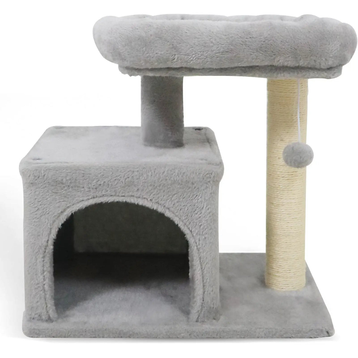 Small Cat Tree with Large Padded Plush Perch for Indoor Cats by DirectDeals