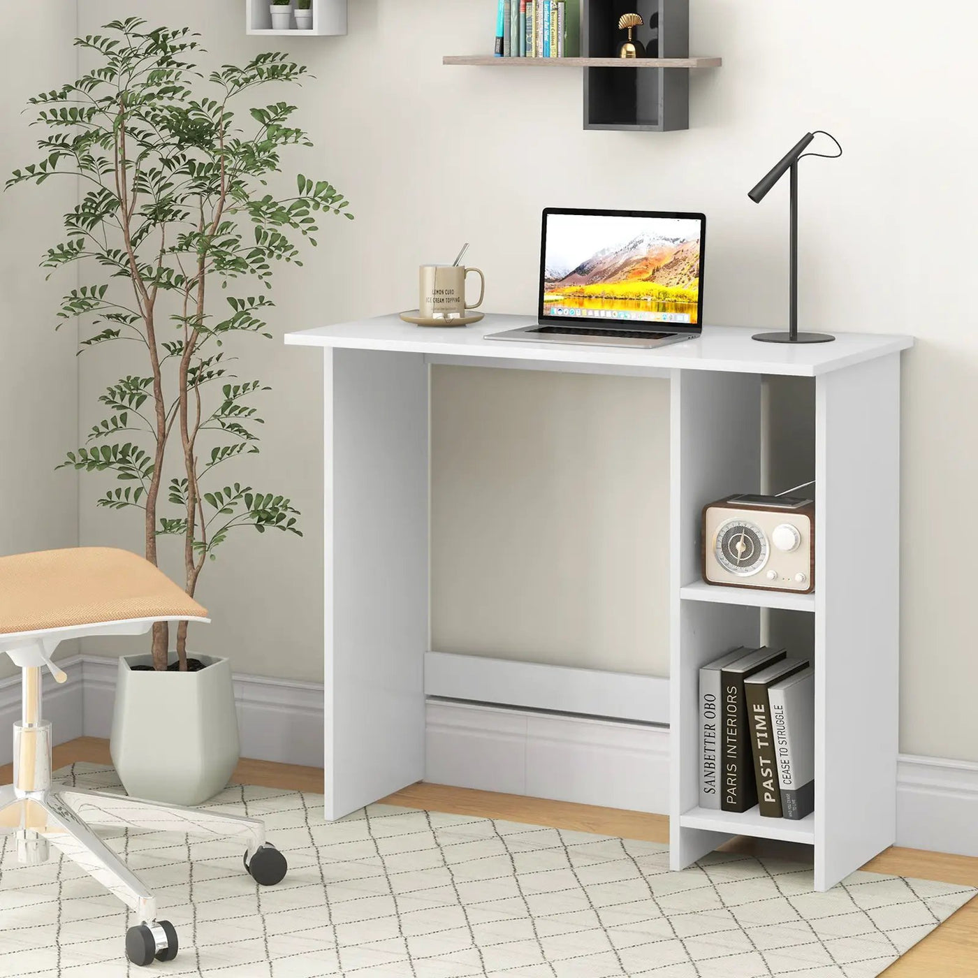 Small Computer Desk with Storage and Adjustable Shelf by DirectDeals
