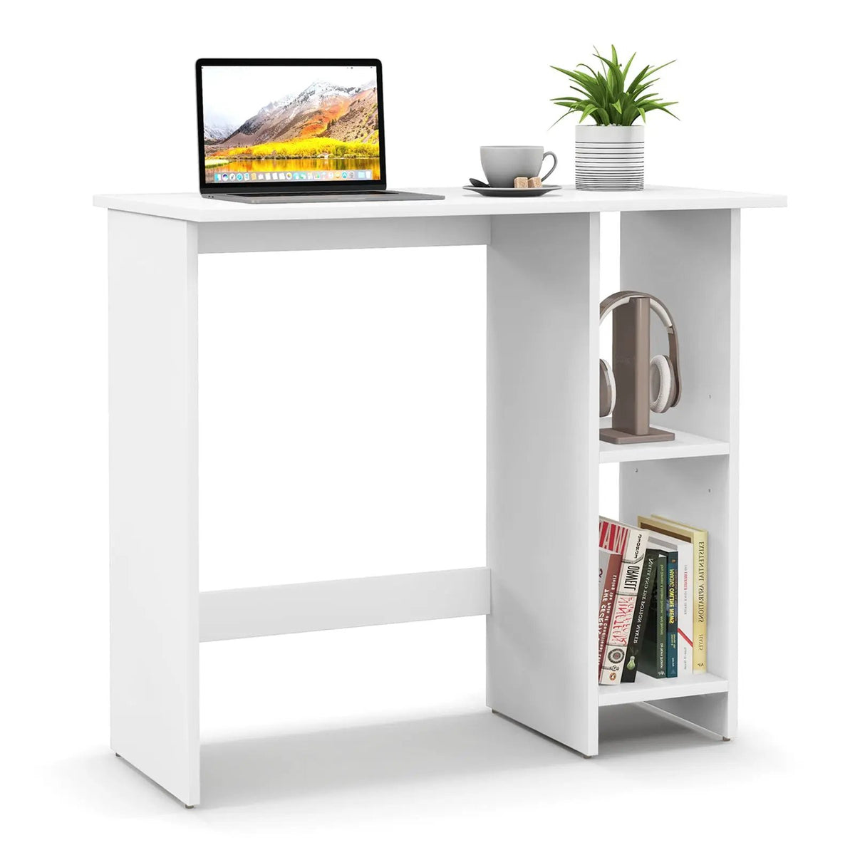 Small Computer Desk with Storage and Adjustable Shelf by DirectDeals