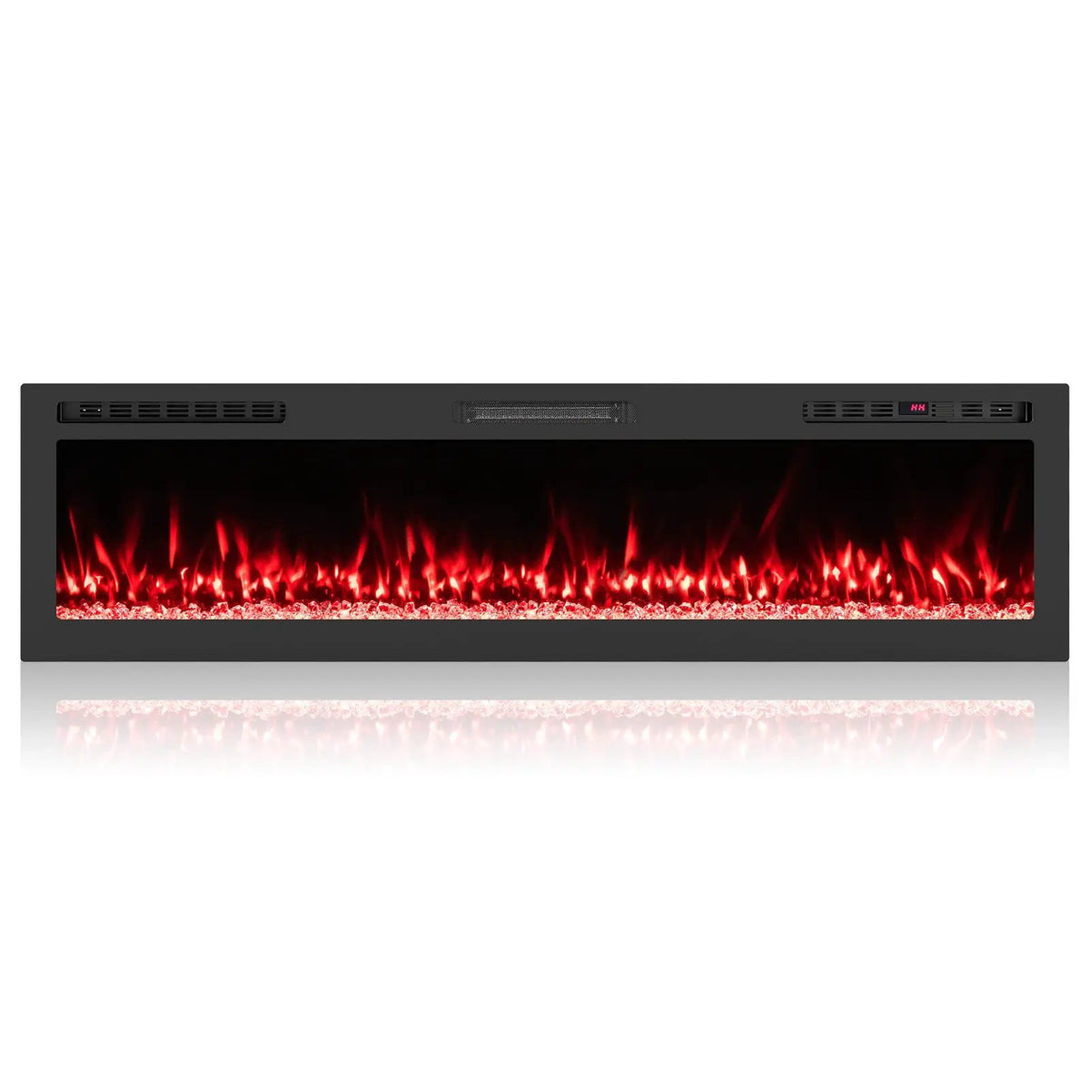 Smart WiFi Electric Fireplace Wall Mounted & Recessed 750W/1500W Heater by DirectDeals