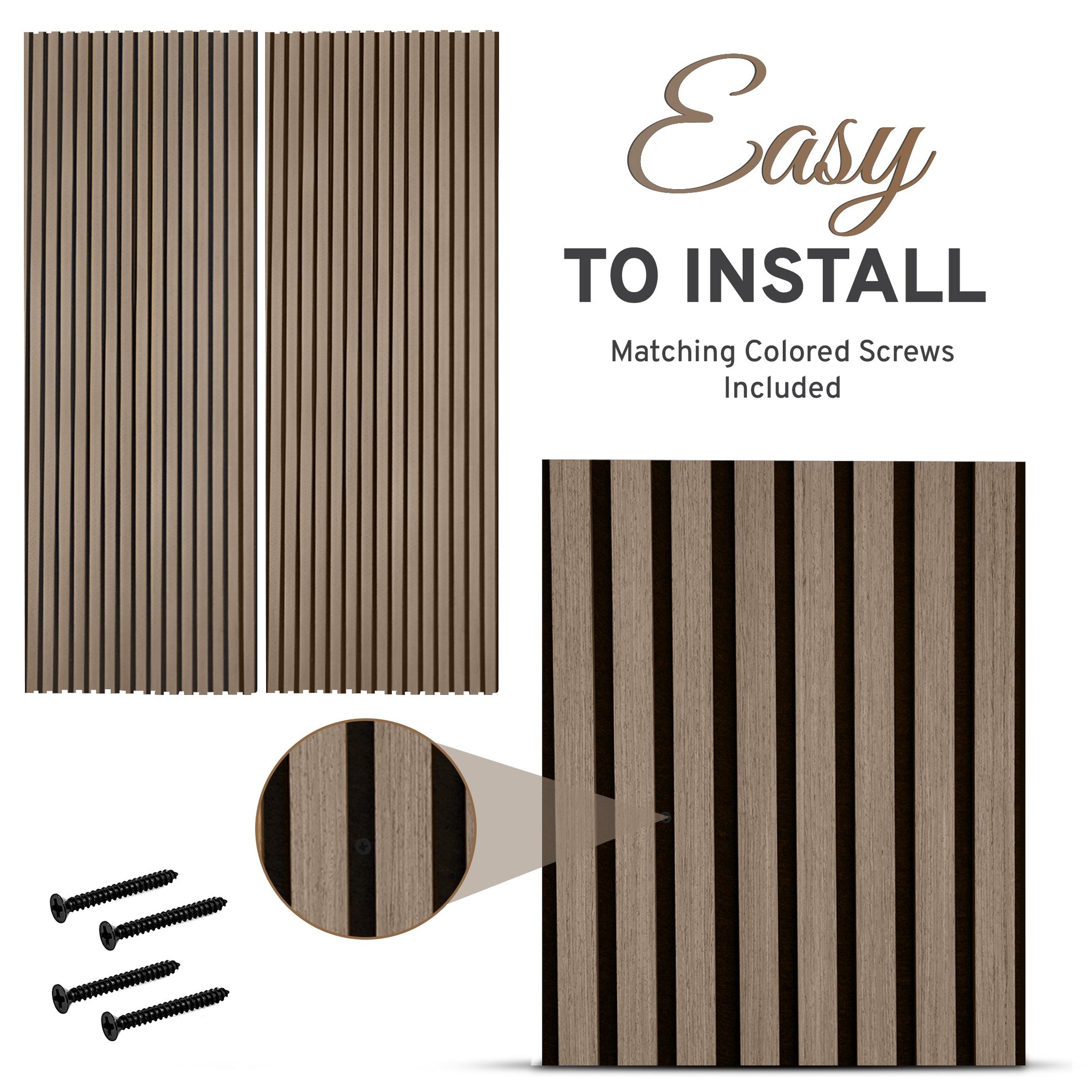 2-Pack Acoustic Wall Panels – Smoked Oak by Dogberrycollections