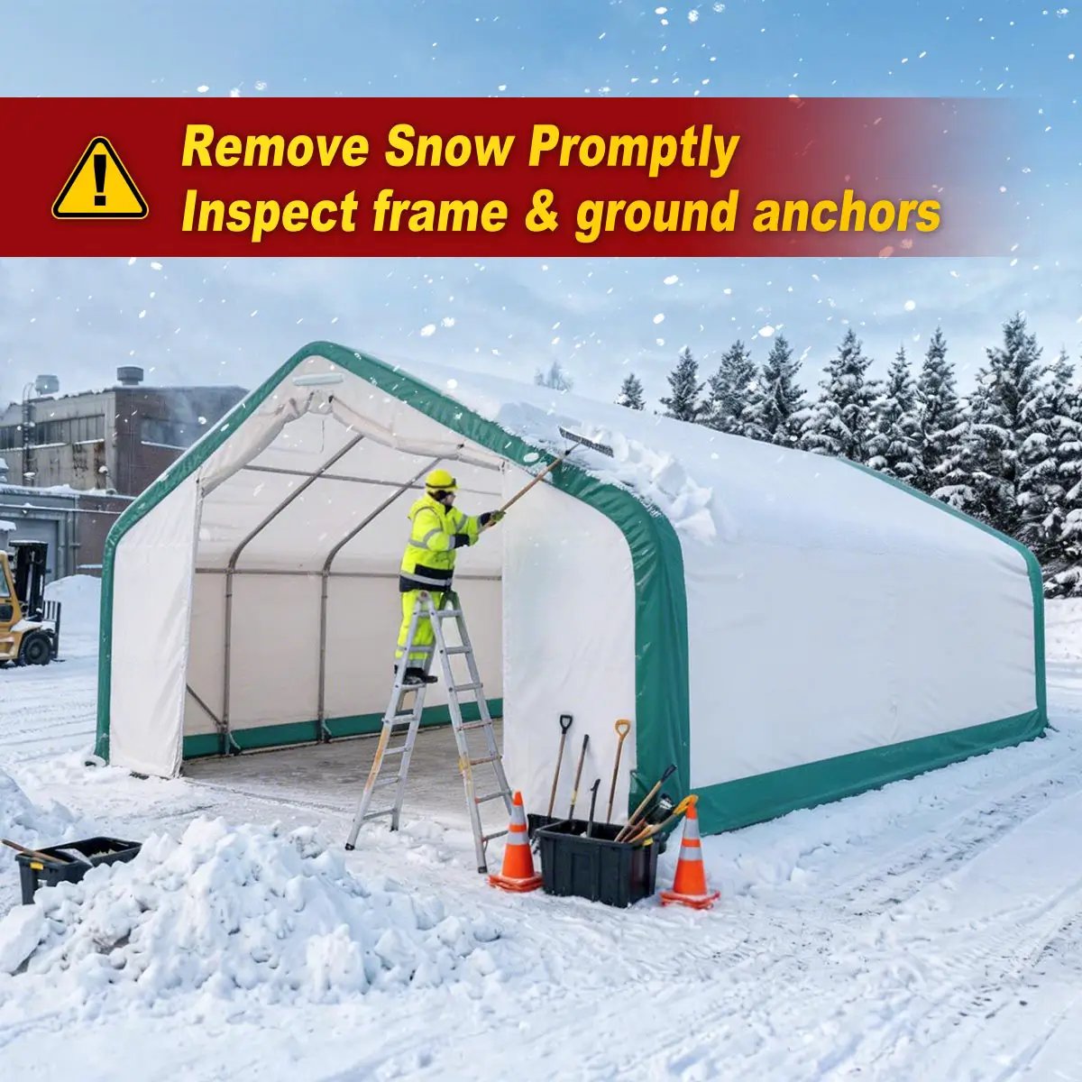 W20'xL40'xH12' Single Truss Storage Shelter by Chery Industrial