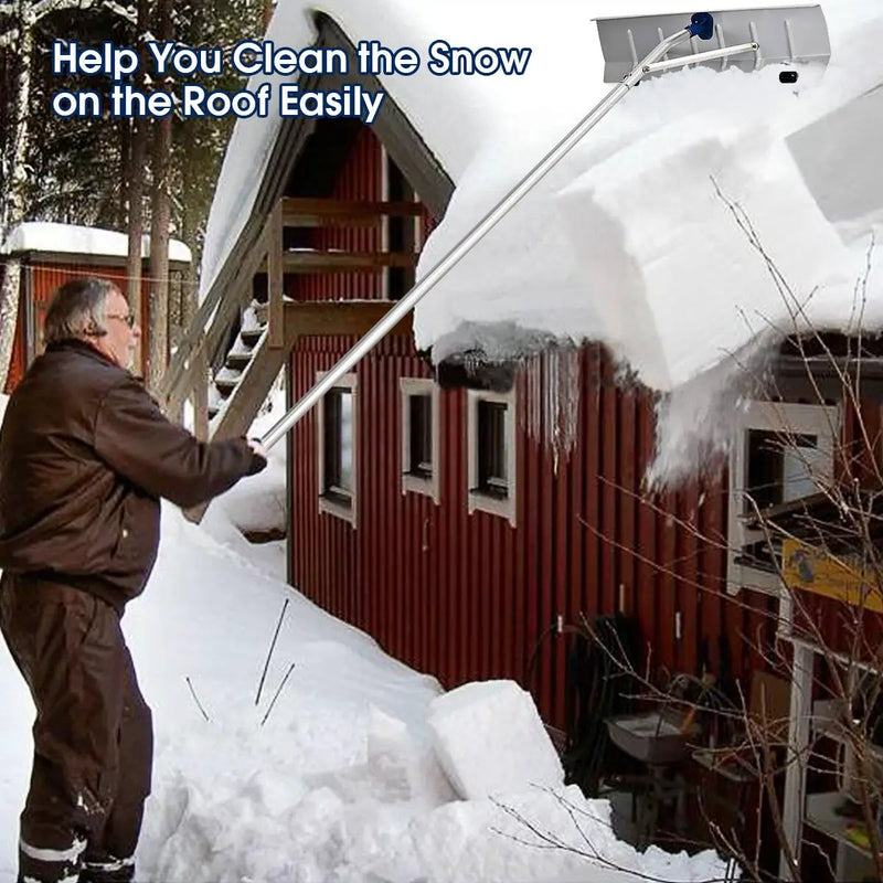 5-20 Feet Extendable Aluminum Snow Roof Rake with Wheels Handle by DirectDeals