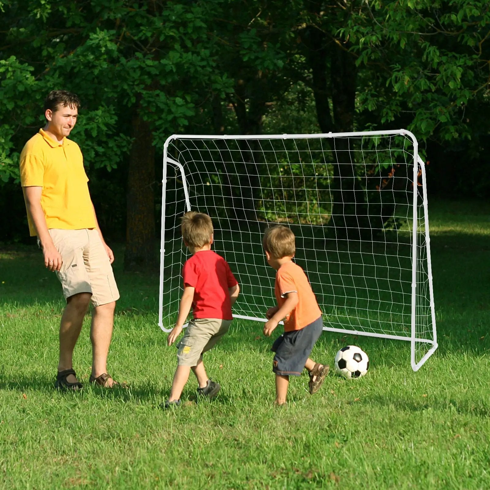 Soccer Goal for Backyard with Heavy Duty Frame and Ground Stakes by DirectDeals