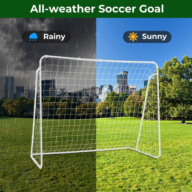 Soccer Goal for Backyard with Heavy Duty Frame and Ground Stakes by DirectDeals