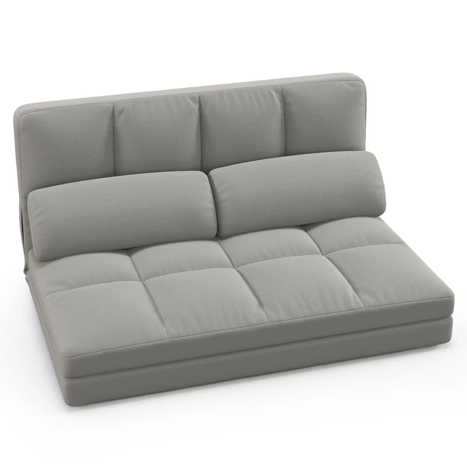 Floor Sofa Bed with 6 Positions Adjustable Backrest Skin-friendly Velvet Cover by DirectDeals