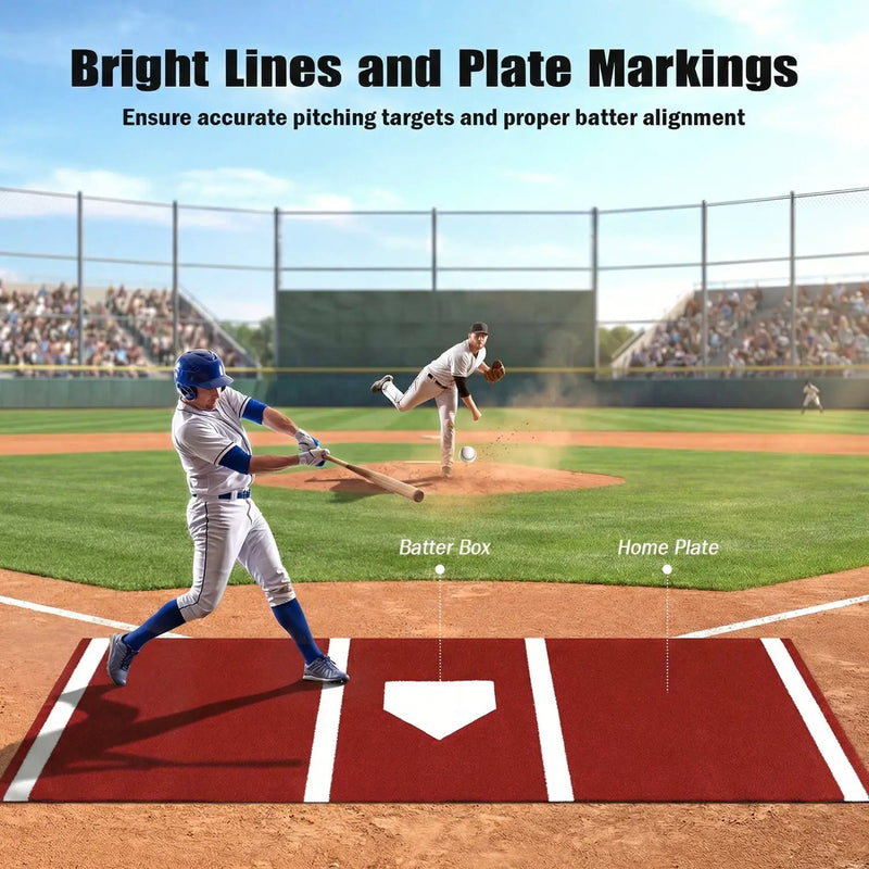 Softball Pitching Mat 10 x 3 Feet Softball Training Aid by DirectDeals